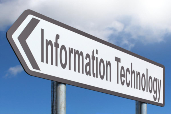 Road sign reading Information Technology