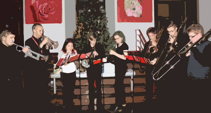 Stylised image of student ensemble