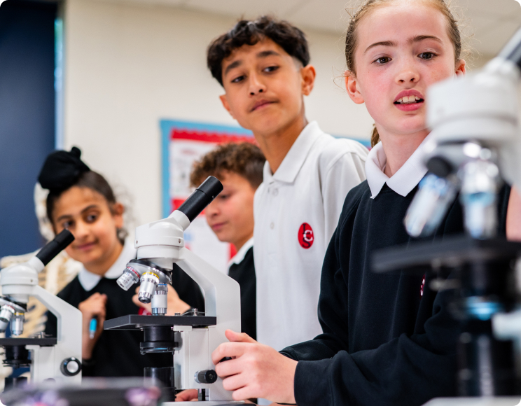 Students in science classroom